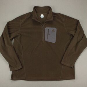 Eddie Bauer First Ascent 1/4 Zip Fleece Jacket Men’s XXL Brown Outdoor